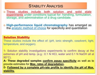 Solution Stability Calculation Example Preformulation | PPTX