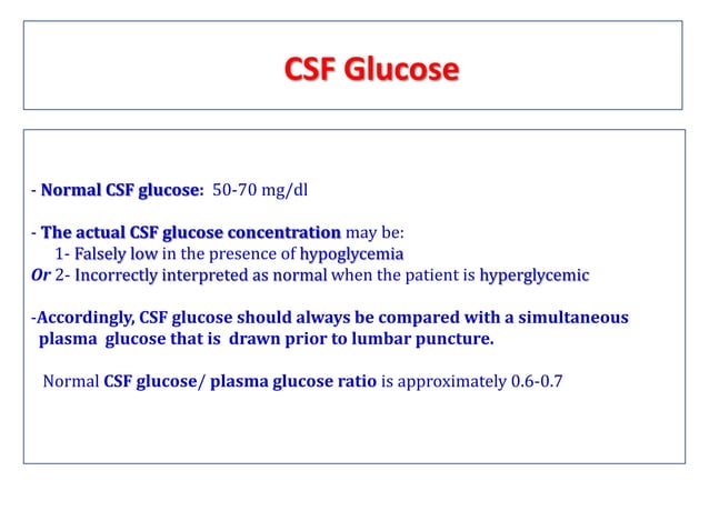 Cerebrospinal fluid analysis | PPT