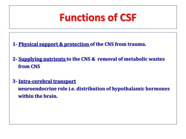 Cerebrospinal fluid analysis | PPT