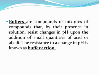 BufferpptxBuffer solutions freezing poin tonicity osmosis etc Isotonic ...