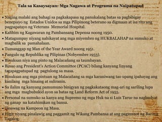 Mga Programa 420506006-Mga-Pangulo-Ng-Pilipinas-at-Ang-Kanilang-Mga-Programa-Copy.pptx