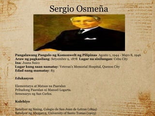 Mga Programa 420506006-Mga-Pangulo-Ng-Pilipinas-at-Ang-Kanilang-Mga-Programa-Copy.pptx