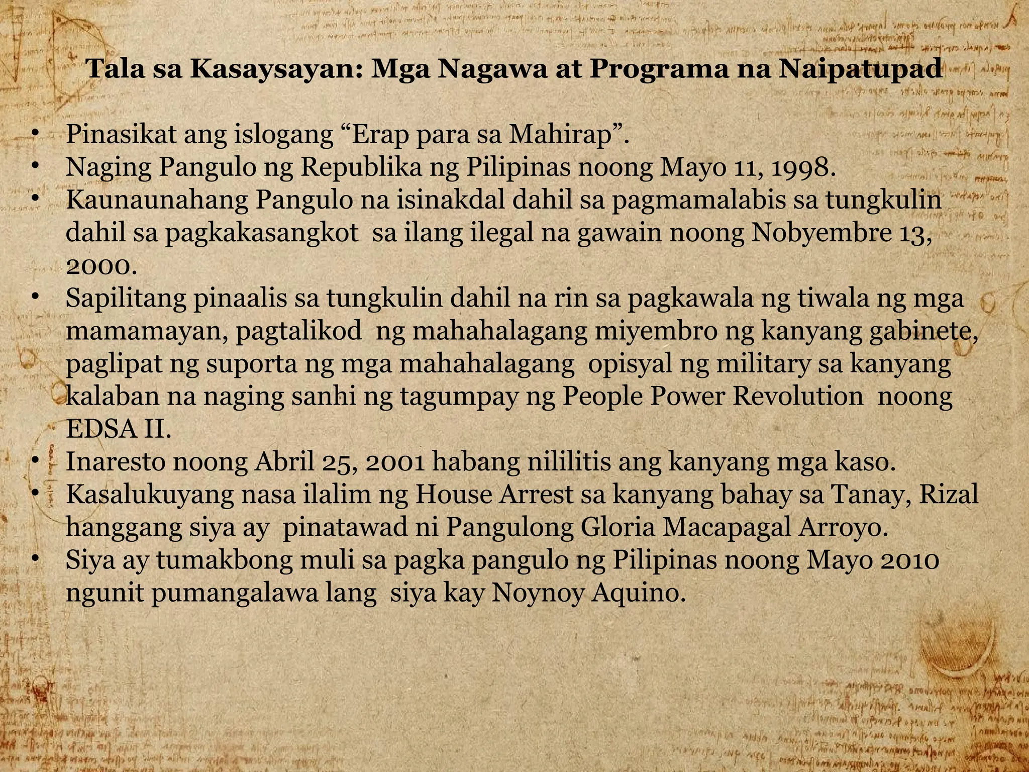 Mga Programa -mga-pangulo-ng-pilipinas-at-ang-kanilang-mga-programa-copy ...