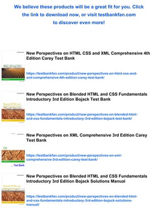 New Perspectives on HTML and CSS Comprehensive 6th Edition Carey Test ...