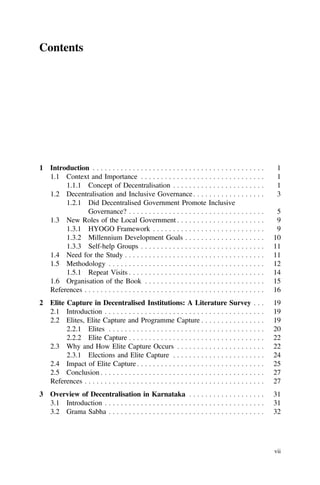 Decentralised Governance Development Programmes and Elite Capture D ...