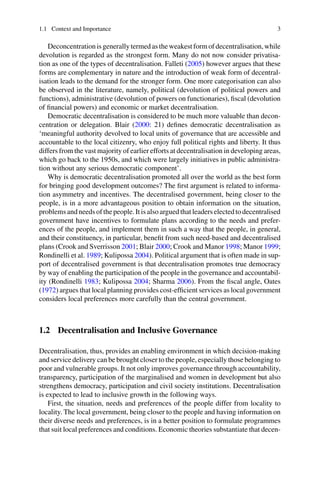 Decentralised Governance Development Programmes and Elite Capture D ...