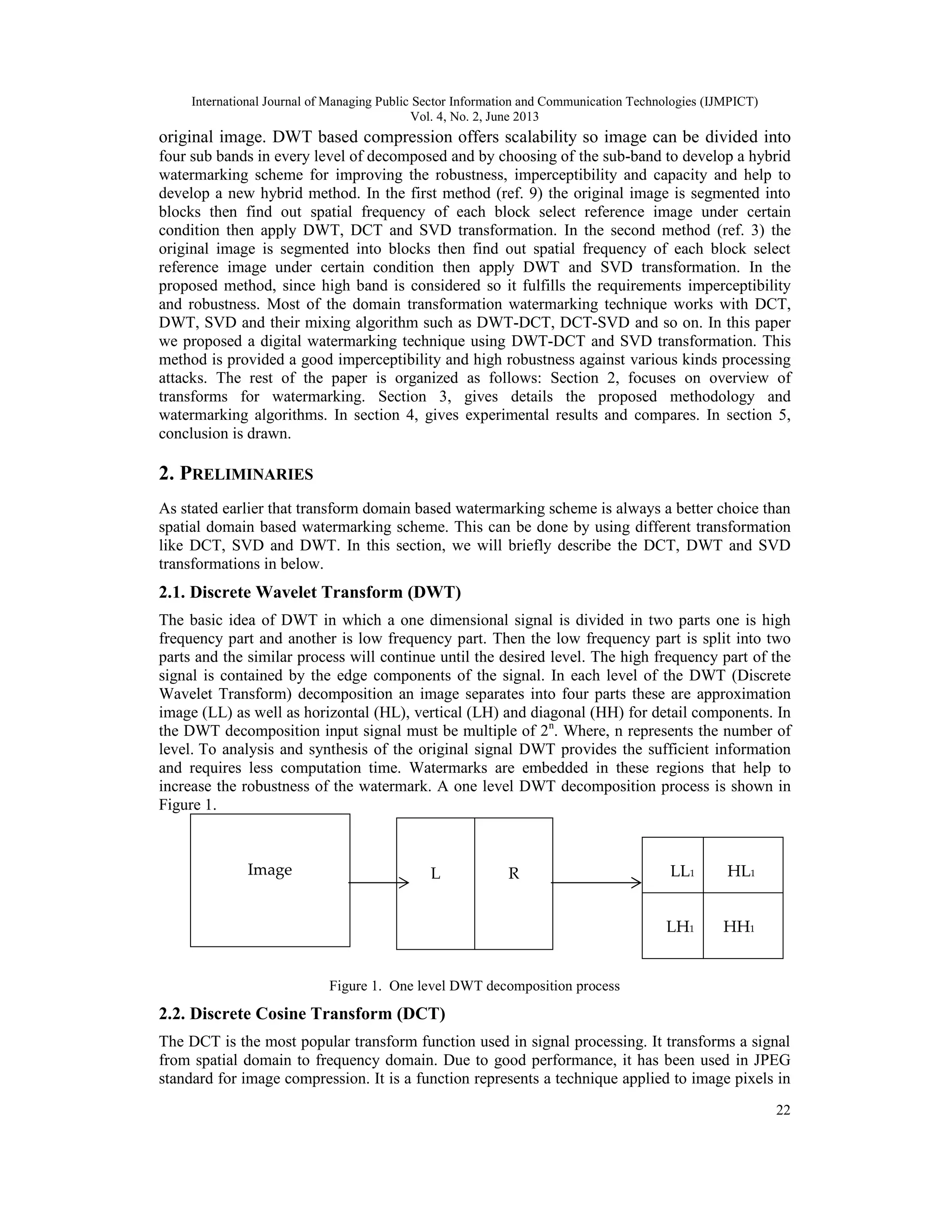 A DWT, DCT AND SVD BASED WATERMARKING TECHNIQUE TO PROTECT THE IMAGE ...