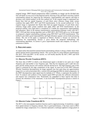 A DWT, DCT AND SVD BASED WATERMARKING TECHNIQUE TO PROTECT THE IMAGE ...