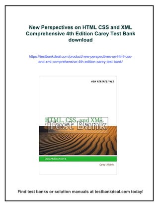 New Perspectives on HTML CSS and XML Comprehensive 4th Edition Carey ...