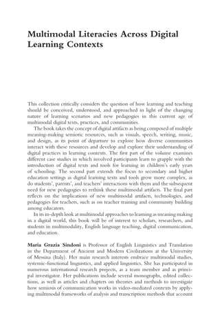 Multimodal Literacies Across Digital Learning Contexts 1st Edition ...