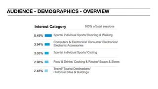AUDIENCE - DEMOGRAPHICS - OVERVIEW
 