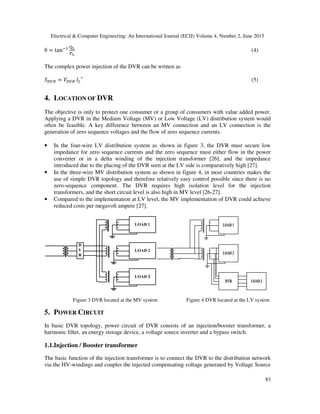 STATE OF THE ART: DYNAMIC VOLTAGE RESTORER FOR POWER QUALITY ...