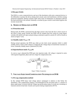 STATE OF THE ART: DYNAMIC VOLTAGE RESTORER FOR POWER QUALITY ...