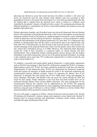 A NOVEL FRAMEWORK FOR ELECTRONIC GLOBAL HEALTH RECORD ACCESS | PDF