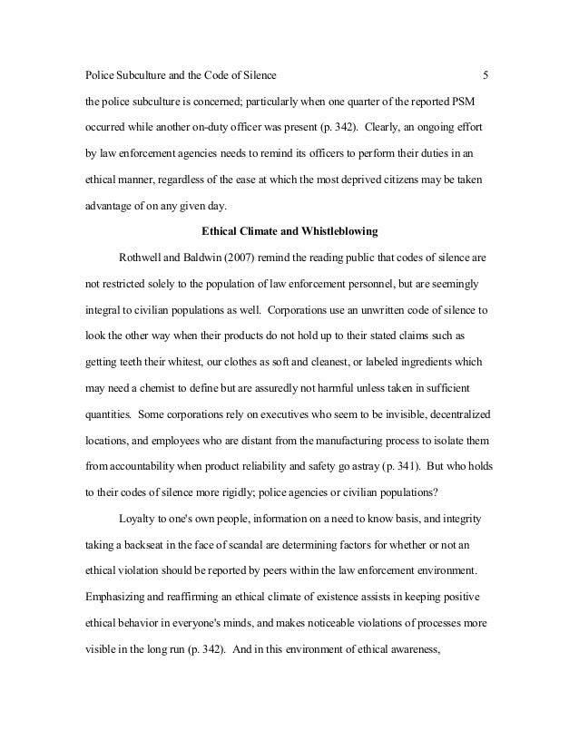 Law Enforcement Ethics Police Subculture And The Code Of Silence Ande Law Enforcement Ethics Police Subculture And The Code Of Silence Ande