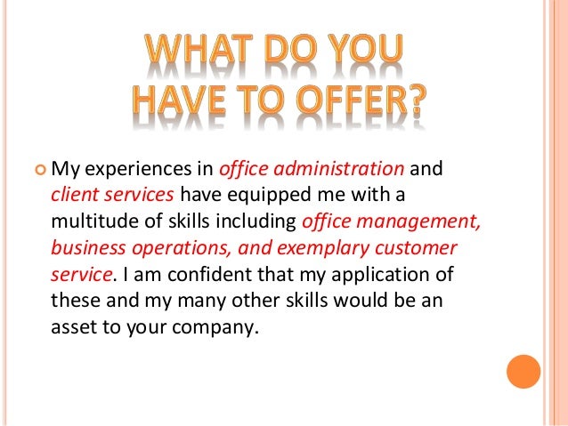 exemplary cover letter