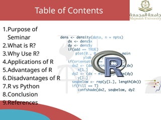 Introduction to R programming language and its impact | PPTX