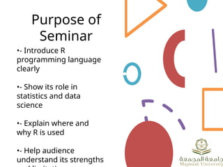 Introduction to R programming language and its impact | PPTX