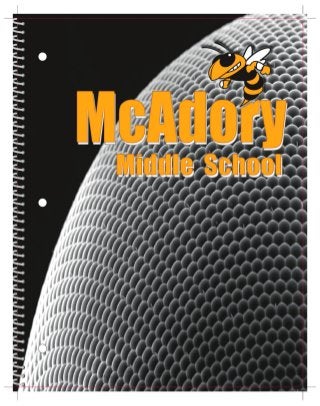 Spiral-bound Notebook for McAdory Middle Fall 2015