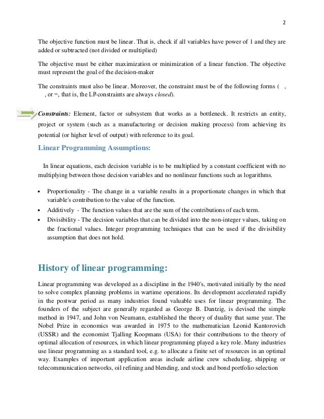Phd thesis on linear programming