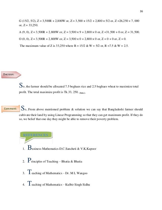 dissertation linear programming