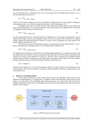 Improving spam email detection using deep recurrent neural network | PDF