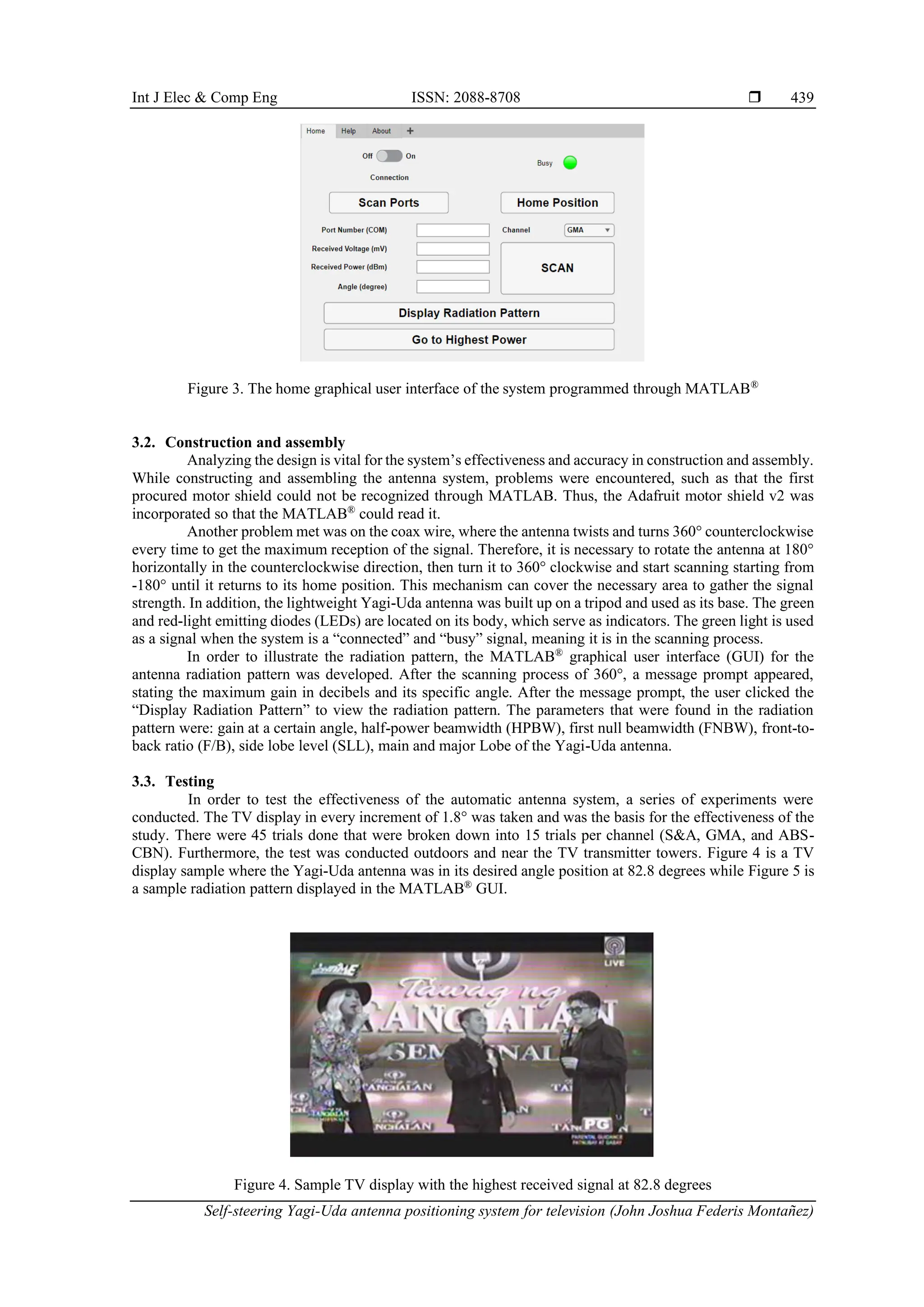 Self-steering Yagi-Uda antenna positioning system for television | PDF