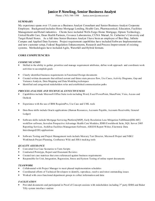 current resume janice nowling linkedin janice p nowling senior business analyst phone 763 544 7398 - Current Resume current resume janice nowling linkedin janice p nowling senior business analyst phone 763 544 7398 - Current Resume