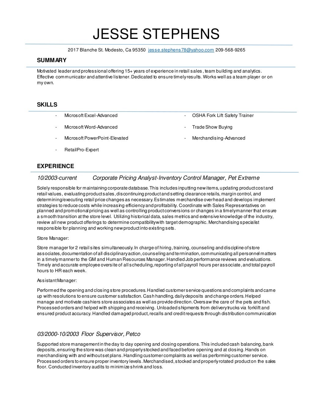 Jesse Stephens Resume 8116