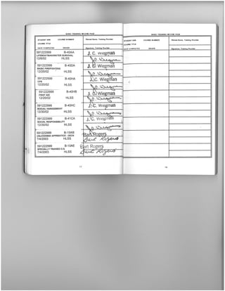 TRAINING RECORD BOOK
