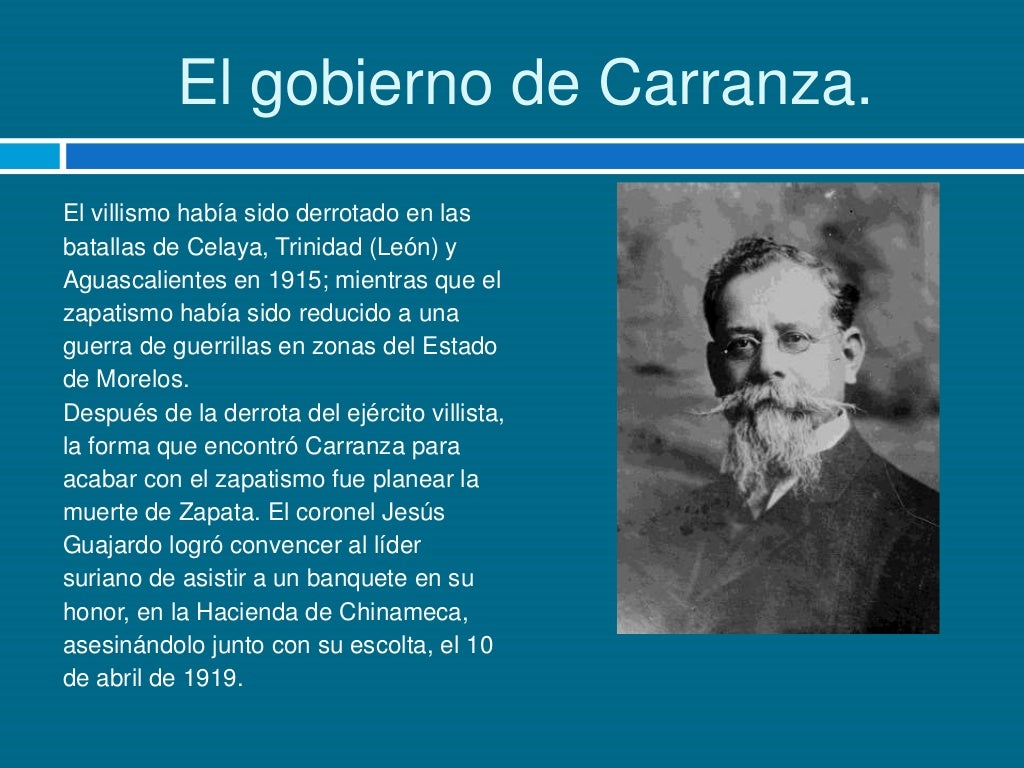 Constitucion de 1917 y el Gobierno de Venustiano Carranza