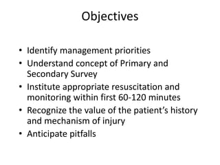 Trauma Management and early assessment in | PPT