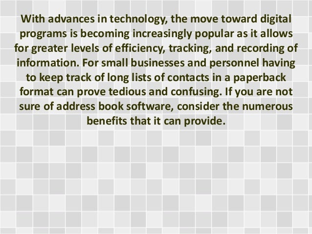 digital address book