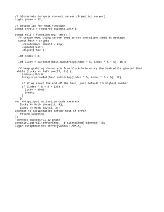Bitcoin Private Key Programming Script Free Bitcoin Secret Mining Script | PDF