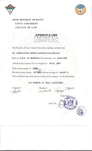 UNI EN Certificate