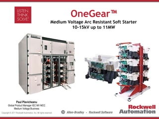 Copyright © 2011 Rockwell Automation, Inc. All rights reserved.
Insert Photo Here
1
OneGear™
Medium Voltage Arc Resistant Soft Starter
10-15kV up to 11MW
Paul Plavicheanu
Global Product Manager IEC MV MCC
Medium Voltage Business
 