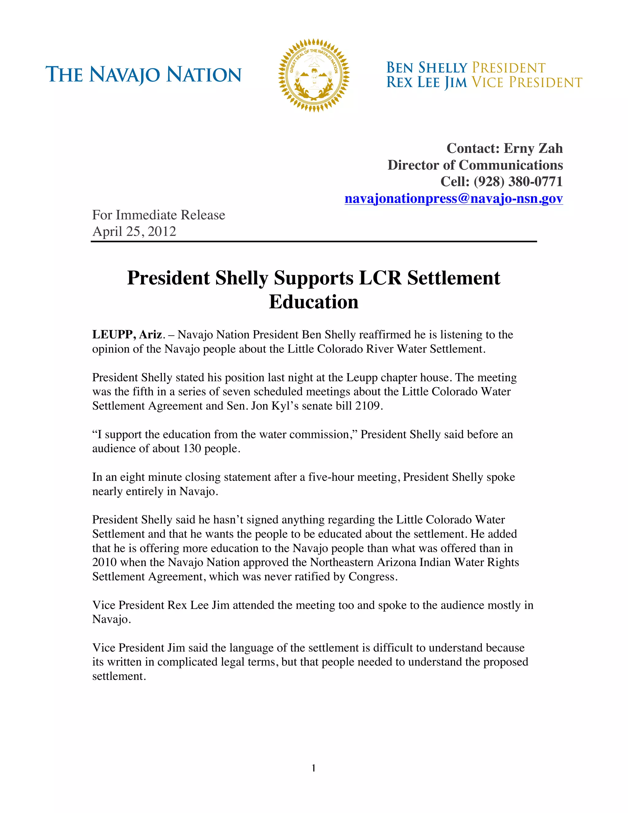 42512 PR Ben Shelly LCR Leupp PDF