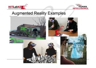  Put AR pictures here
Augmented Reality Examples
 