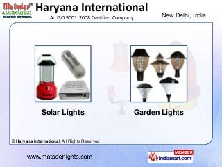 Solar Lights by Haryana International, New Delhi