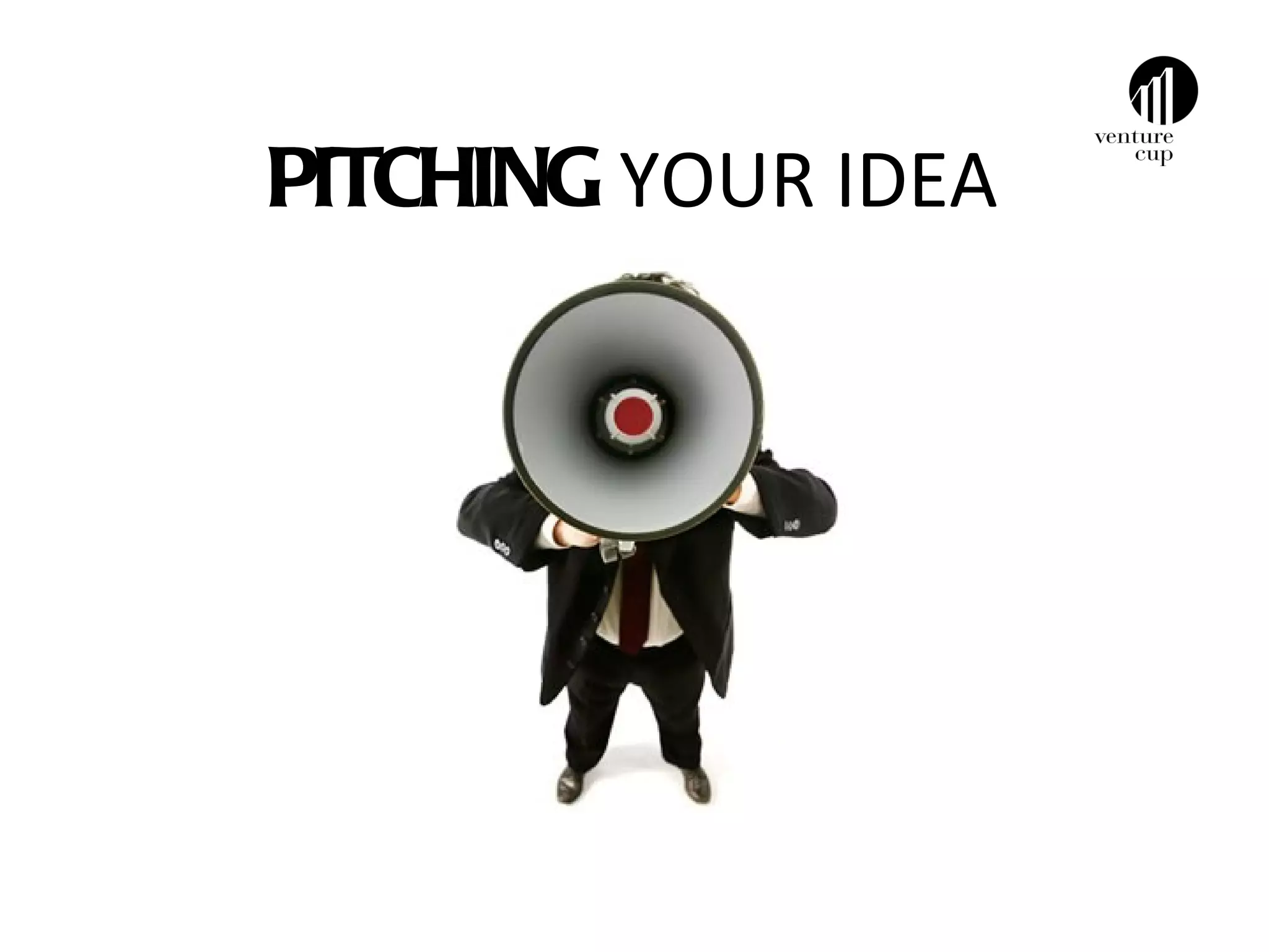 PITCHING YOUR IDEA
 