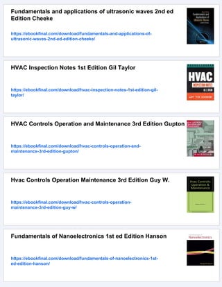 HVAC Fundamentals 2nd ed Edition Sugarman | PDF