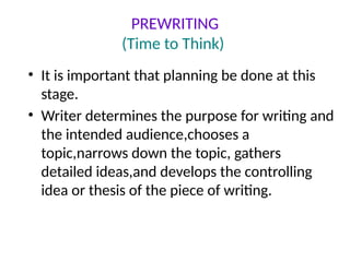 Comprehensive Guide to the Writing Process and Effective Writing ...