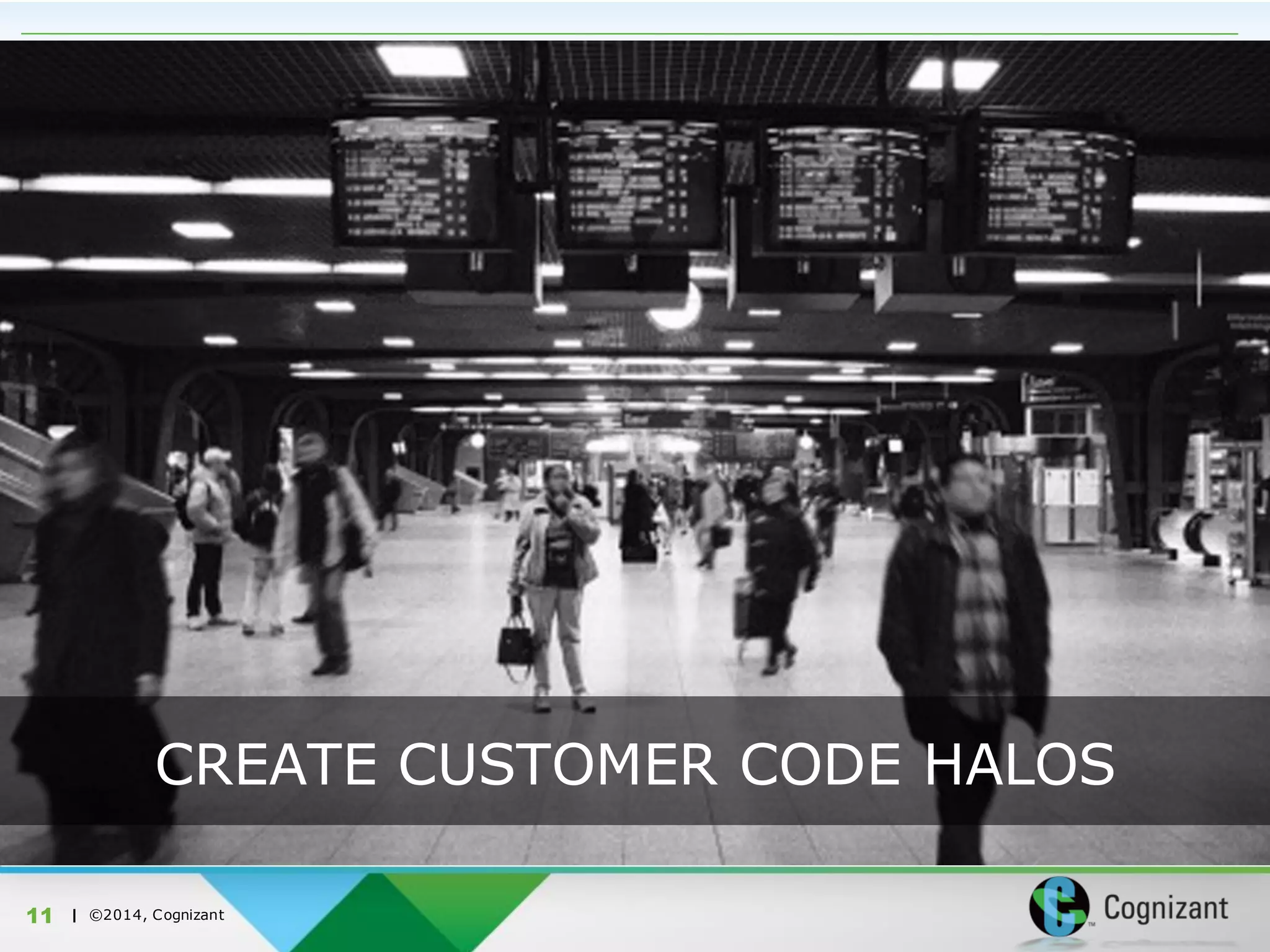 | ©2014, Cognizant
CREATE CUSTOMER CODE HALOS
11
 