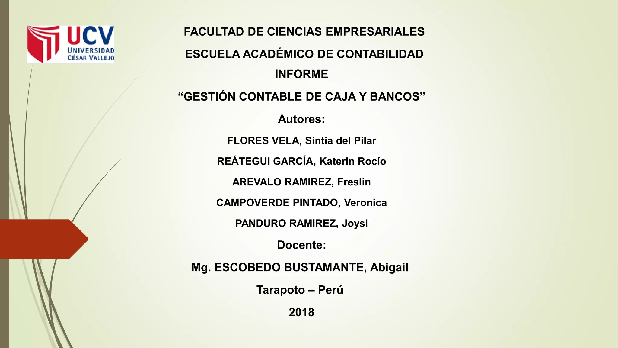 GESTION CONTABLE CAJA Y BANCOS | PDF