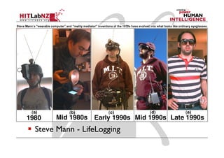 Steve Mann - LifeLogging
                   gg g
 