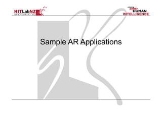 Sample AR Applications
 