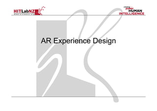 AR Experience Design
 