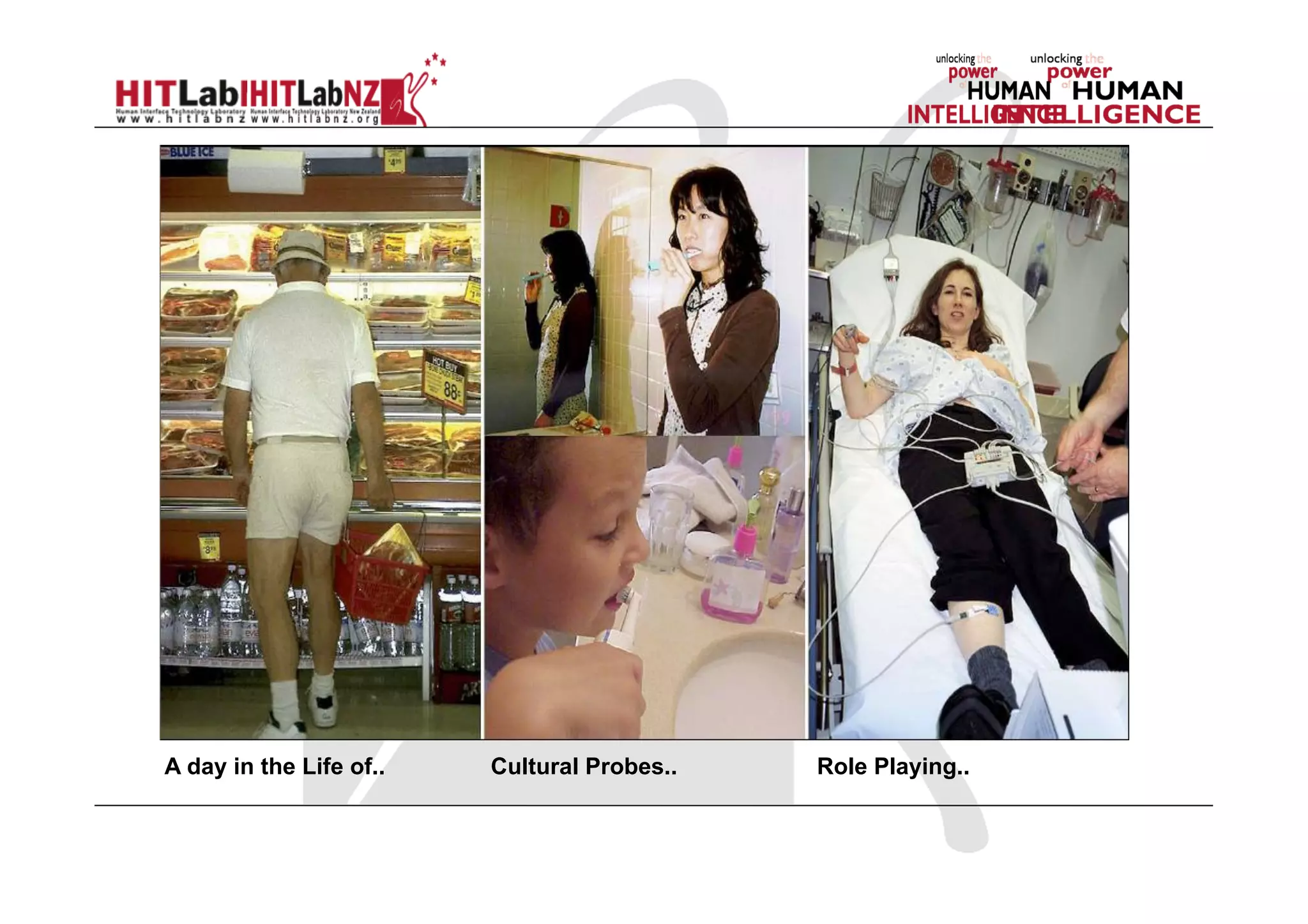 A day in the Life of.. Cultural Probes.. Role Playing..
 