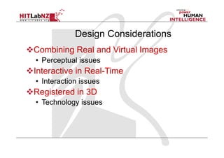 2013 Lecture 6: AR User Interface Design Guidelines | PDF