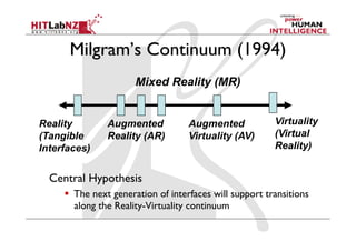 426 lecture 7: Designing AR Interfaces | PDF
